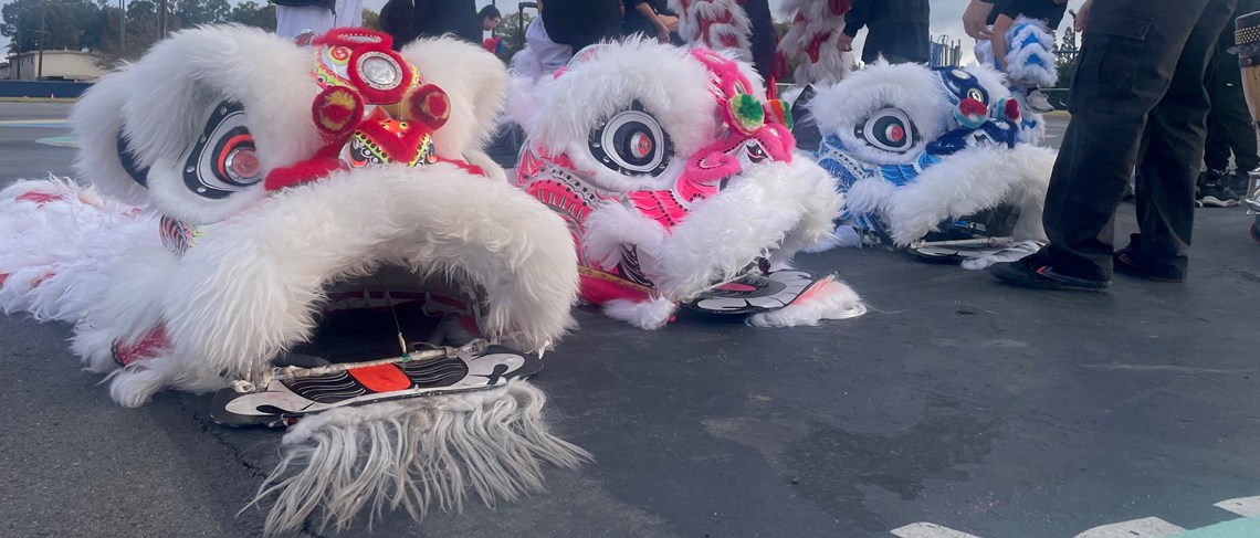 Bolsa Grande HS Lion Dancers helped Peters celebrate Lunar New Year!
