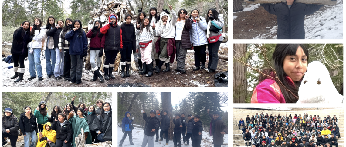 6th Graders Having Fun in the Snow during Science Camp